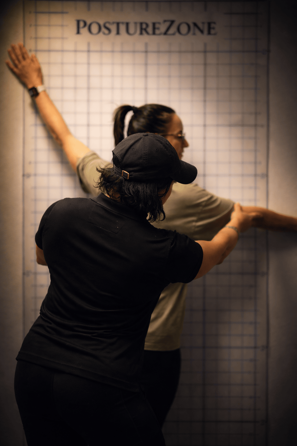 Karen Garrett teaching with the PostureZone chart